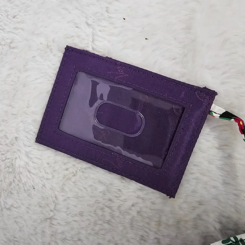 Vera Bradley Viva La Vera Wallet Purple Green Floral Envelope NWOT